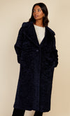 Navy Teddy Coat by Vogue Williams