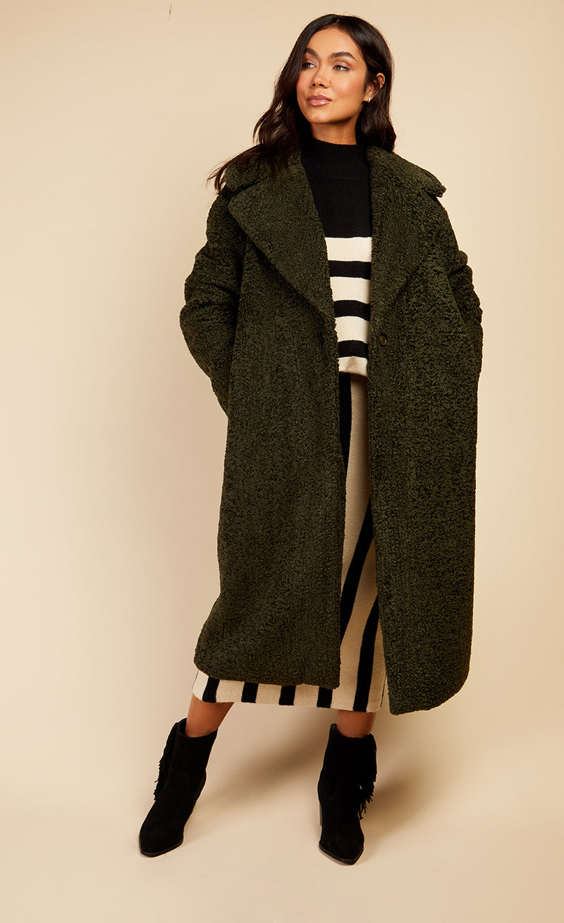 Green Teddy Coat by Vogue Williams