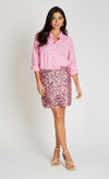 Pink Sequin Mini Skirt
