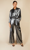 Metallic Satin Trousers by Vogue Williams