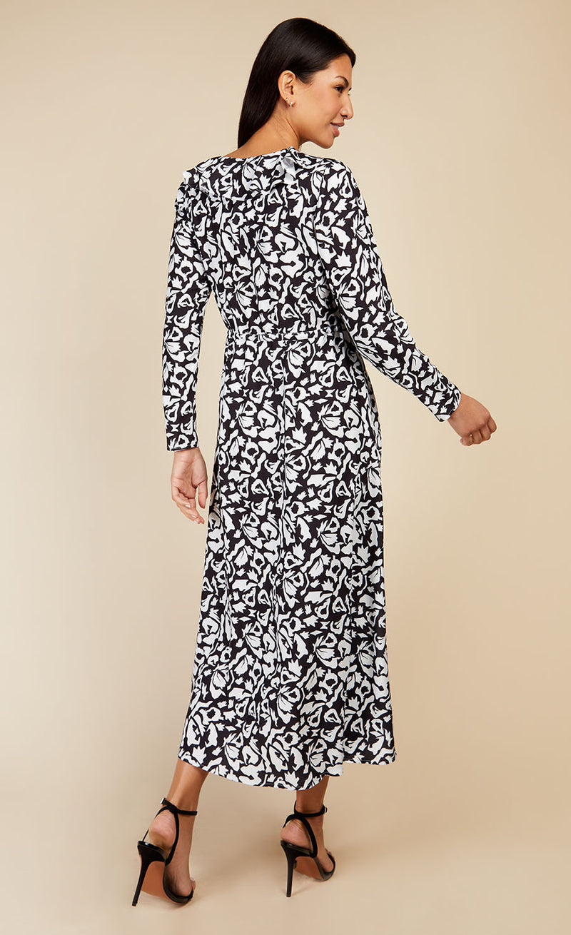 Monochrome Printed Midaxi Dress