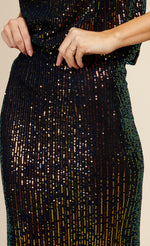 Sequin Midi Slip Skirt