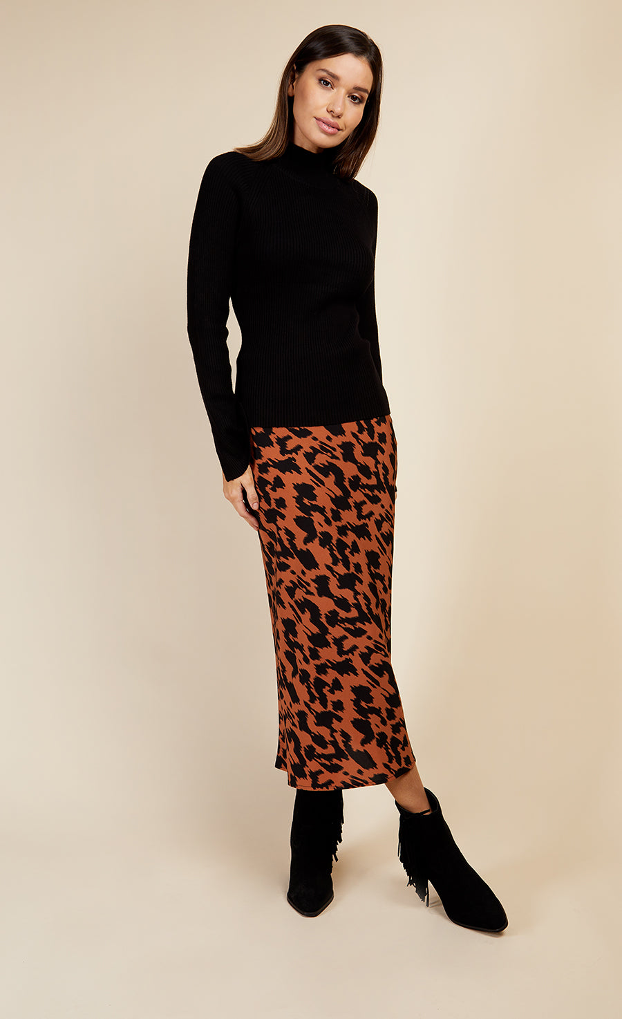 Split Sleeve Rib Knit Top