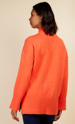 Orange High Neck Knit Jumper by Vogue Williams