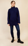 Navy High Neck Knit Jumper by Vogue Williams