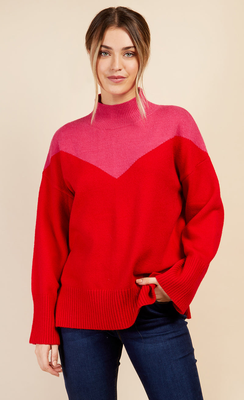 Colour Block Knit Jumper by Vogue Williams