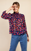 Floral Print Shirred Blouse by Vogue Williams