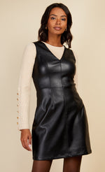 Black PU Mini Dress by Vogue Williams
