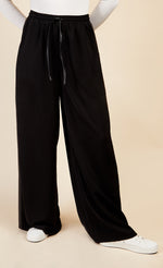 Black PU Side Stripe Trousers by Vogue Williams