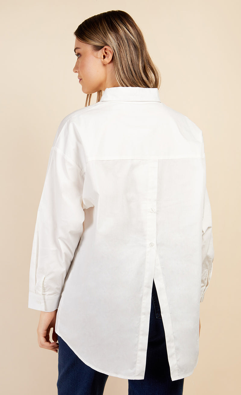 White Split Back Shirt by Vogue Williams