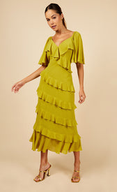 Olive Frill Midi DressDressesMidaxi DressLittle Mistress