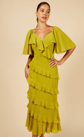 Olive Frill Midi DressDressesMidaxi DressLittle Mistress