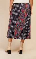 Floral And Spot Print Midi Skirt by Vogue Williams