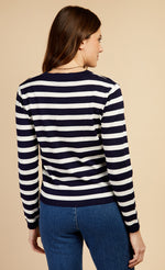 Navy Stripe Cardigan by Vogue Williams
