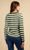 Khaki Stripe Cardigan by Vogue Williams