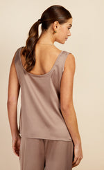 Stone Satin Vest Top by Vogue Williams
