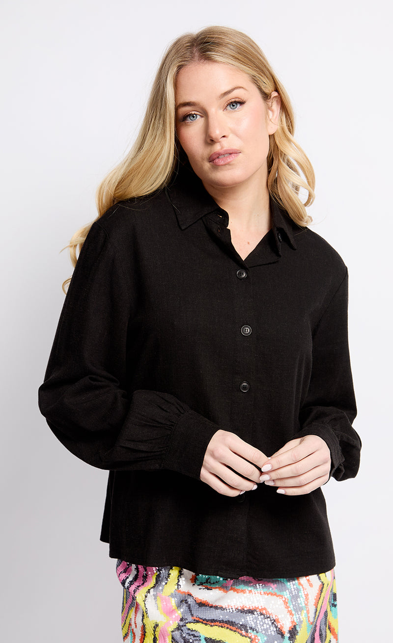 Black Linen Shirt