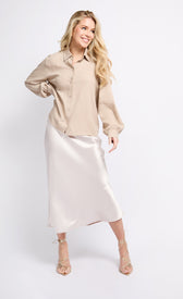 Oyster Linen ShirtShirtsShirtLittle Mistress