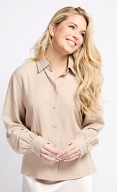 Oyster Linen ShirtShirtsShirtLittle Mistress