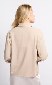 Oyster Linen ShirtShirtsShirtLittle Mistress