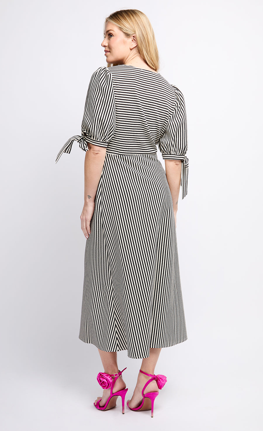 Mono Stripe Midaxi Dress