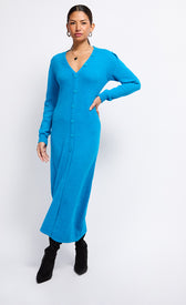 Azure Blue Knit Midaxi DressDressesMidaxi DressLittle Mistress