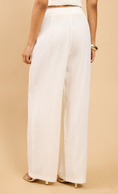 Zinnia White Wide Leg Trousers Vicky Pattison EDITTrousersWide Leg TrouserLittle Mistress