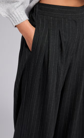 Charcoal Grey Pinstripe TrousersTrousersTrousersLittle Mistress