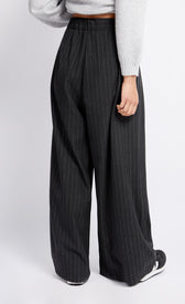 Charcoal Grey Pinstripe TrousersTrousersTrousersLittle Mistress