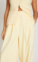 Butter Yellow Wide Leg Trousers
