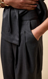 Aurelia Pewter Wide Leg TrousersTrousersTrousersLittle Mistress