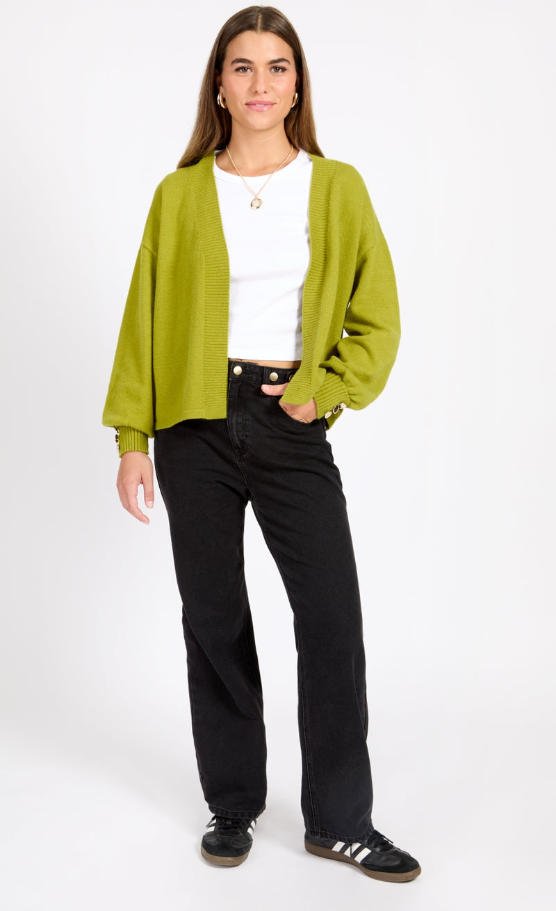 Olive Knit Cardigan