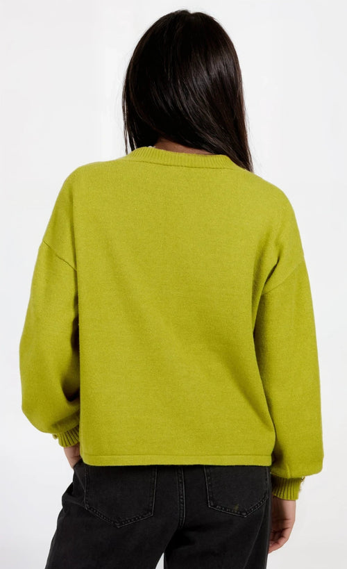 Olive Knit Cardigan
