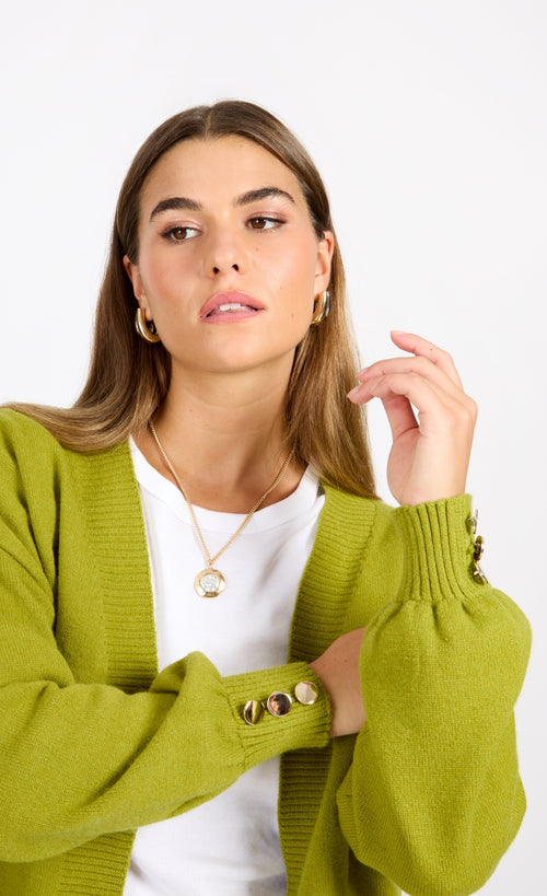 Olive Knit Cardigan