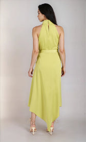 Olive Satin Midaxi DressDressesMidaxi DressLittle Mistress