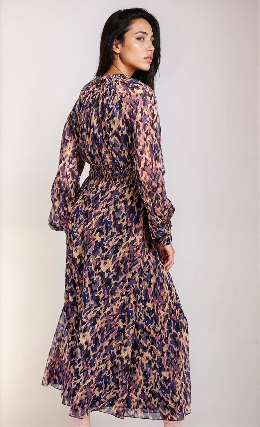 Leopard Print Midaxi Dress