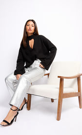 Silver Coated TrousersTrousersTrousersLittle Mistress