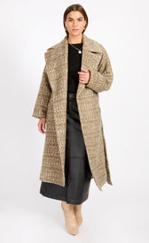 Oversized Oatmeal Wool Blend CoatCoats & JacketsLong CoatLittle Mistress