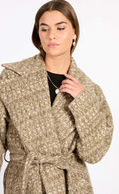 Oversized Oatmeal Wool Blend CoatCoats & JacketsLong CoatLittle Mistress