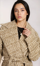 Oversized Oatmeal Wool Blend CoatCoats & JacketsLong CoatLittle Mistress