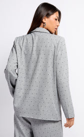 Grey and Black Diamante BlazerCoats & JacketsBlazerLittle Mistress