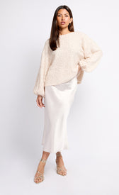 Cream Sequin Fringe TopClothing TopsTopLittle Mistress