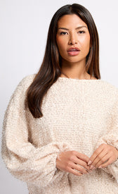 Cream Sequin Fringe TopClothing TopsTopLittle Mistress