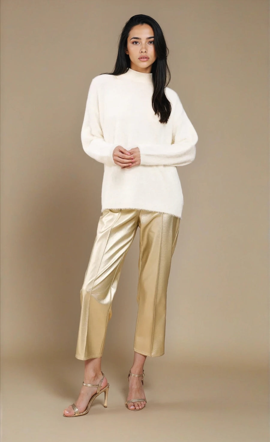 Oyster Soft Jumper with Bow Detail by Vicky Pattison