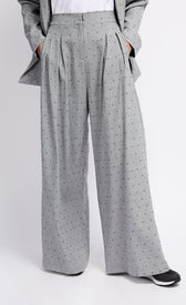 Grey and Black Diamante TrousersTrousersTrousersLittle Mistress