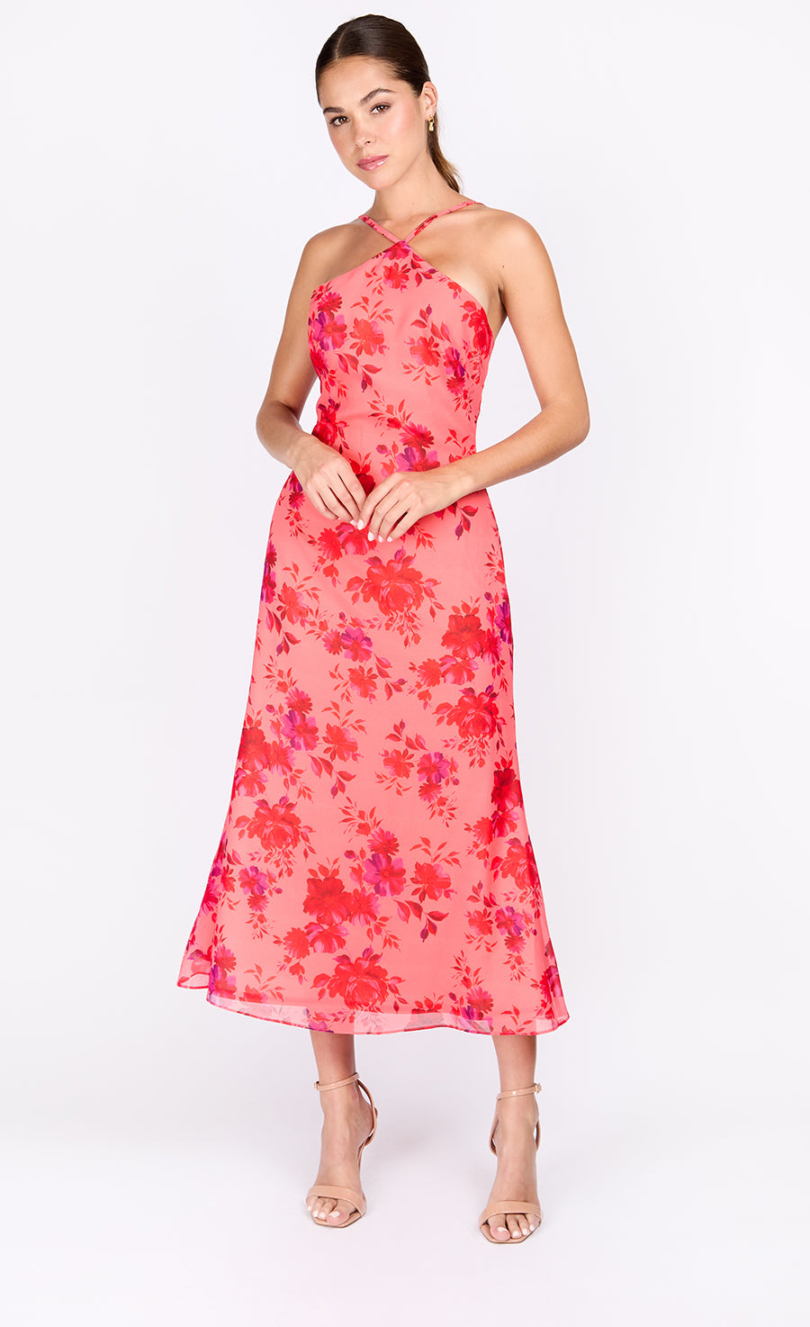 iSKA Floral Print Midi DressDressesDressesLittle Mistress