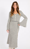 Striped Knitted Midaxi Dress
