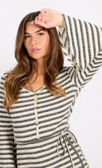 Striped Knitted Midaxi Dress