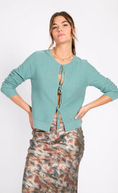 Sage Tie Up CardiganCardigansCardiganLittle Mistress