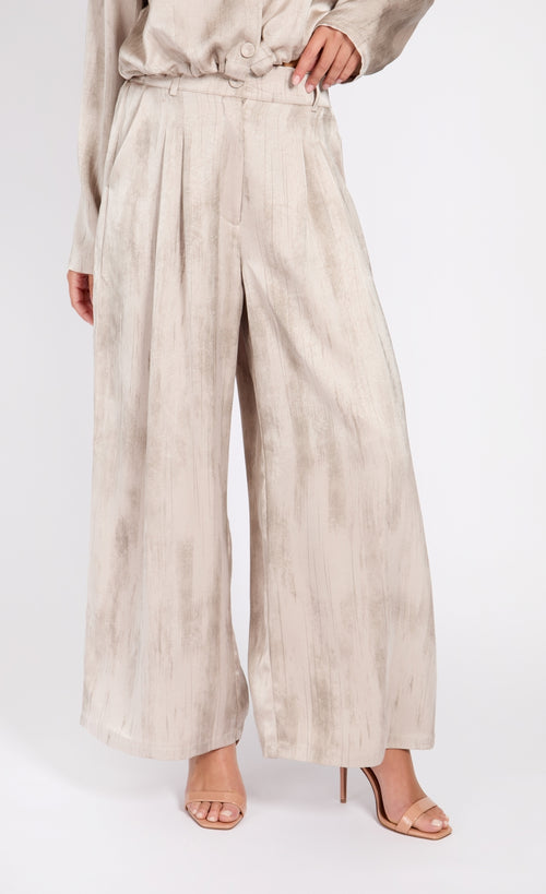 Oyster Satin Trousers by Chloe Lewis